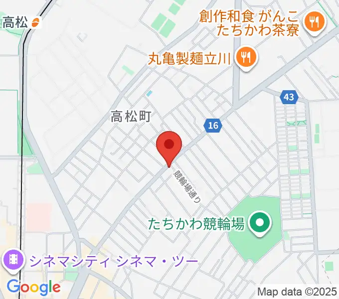 立川CRAZY JAMの地図
