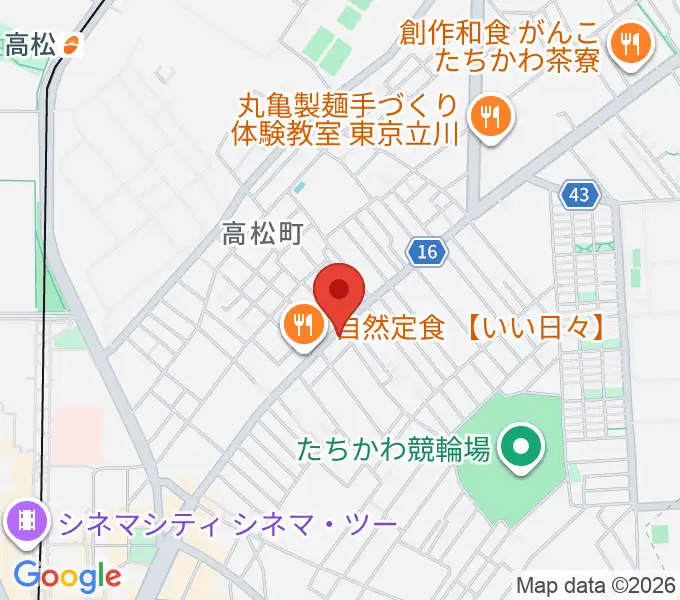 立川CRAZY JAMの地図