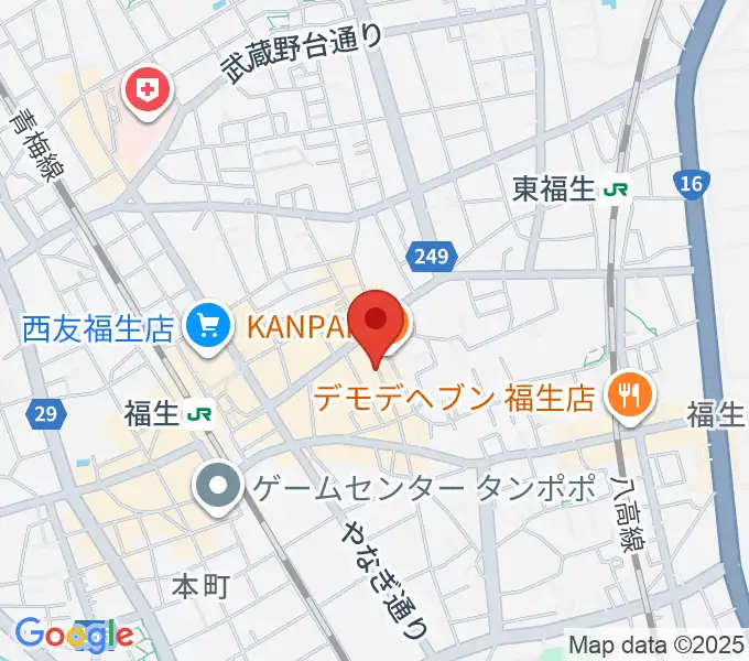 福生チキンシャックの地図