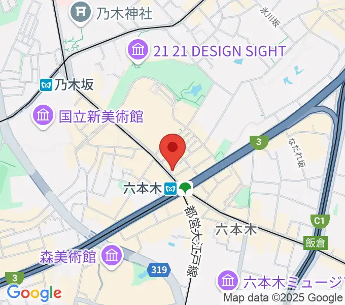 六本木ソフトウィンドの地図