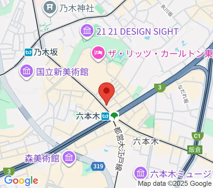 六本木ソフトウィンドの地図