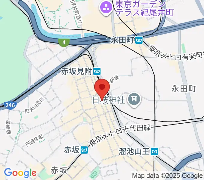 橋の下の地図