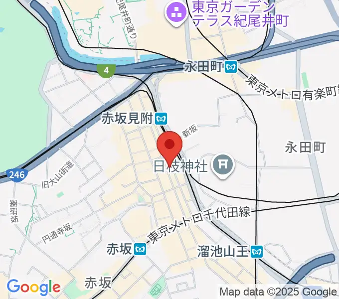橋の下の地図