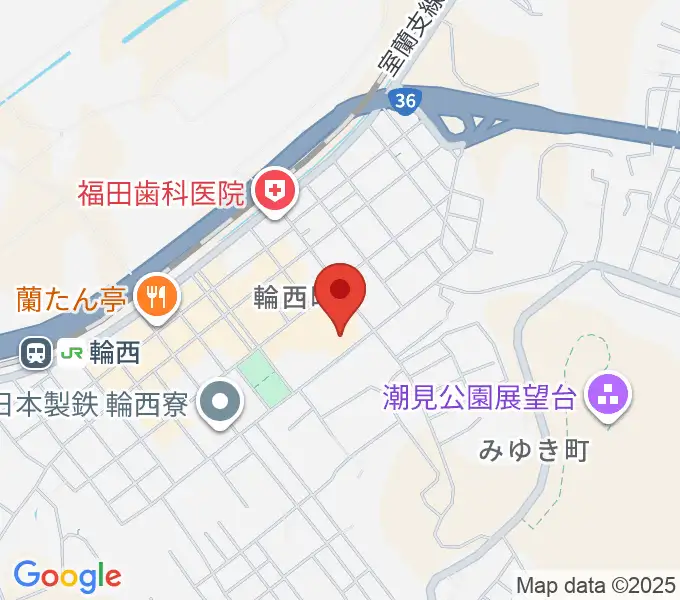 わにホール室蘭市市民会館の地図