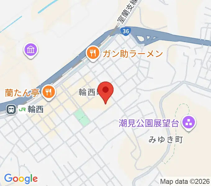 わにホール室蘭市市民会館の地図