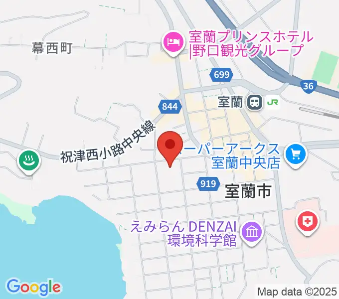 室ガス文化センターの地図