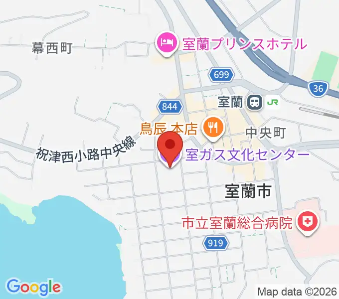 室ガス文化センターの地図