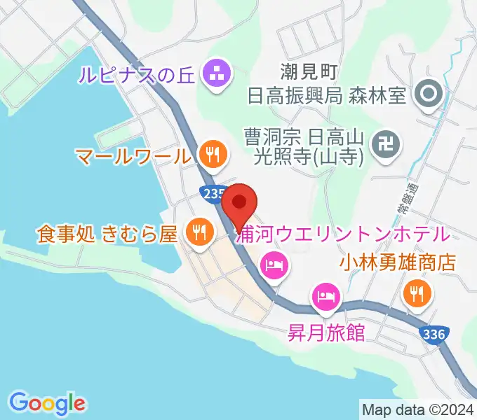 浦河町総合文化会館の地図