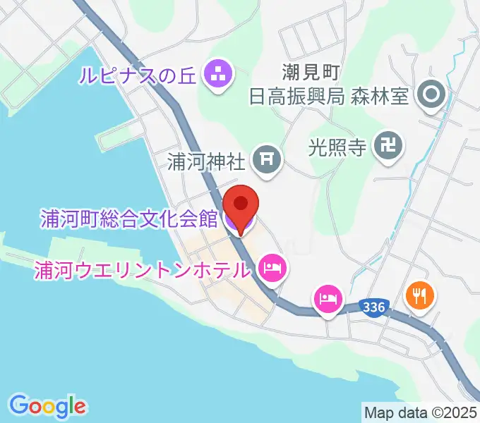 浦河町総合文化会館の地図