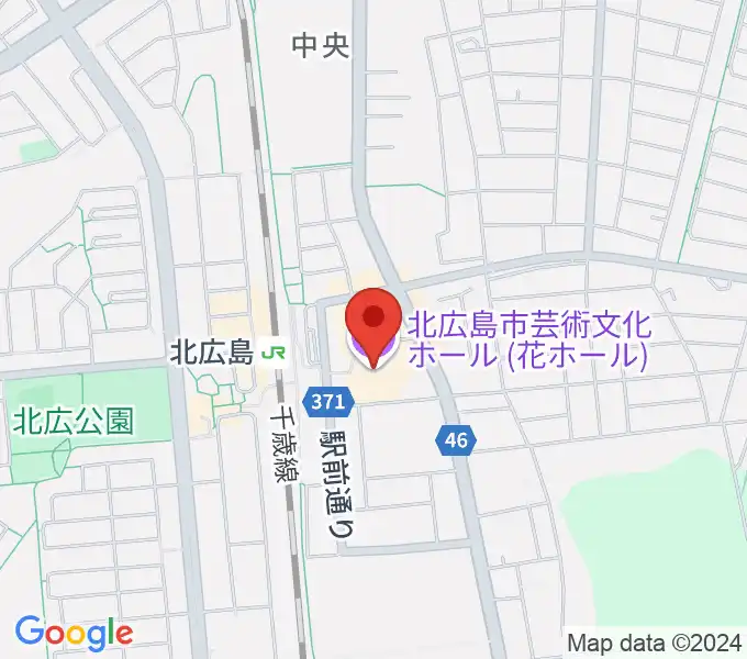 北広島市芸術文化ホールの地図