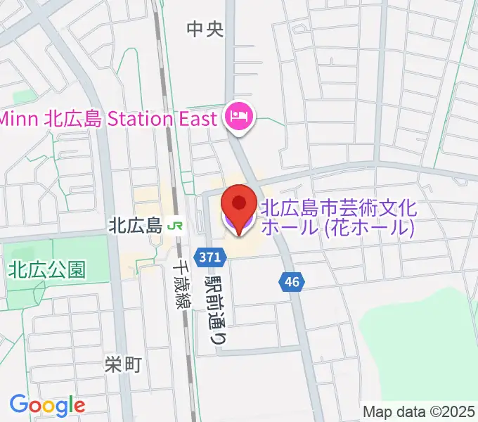 北広島市芸術文化ホールの地図
