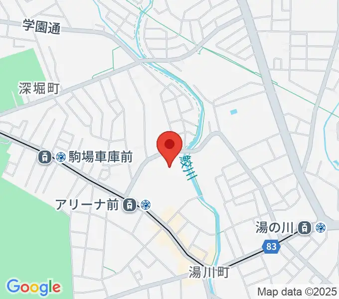 函館市民会館の地図