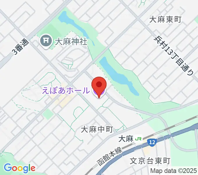 えぽあホールの地図
