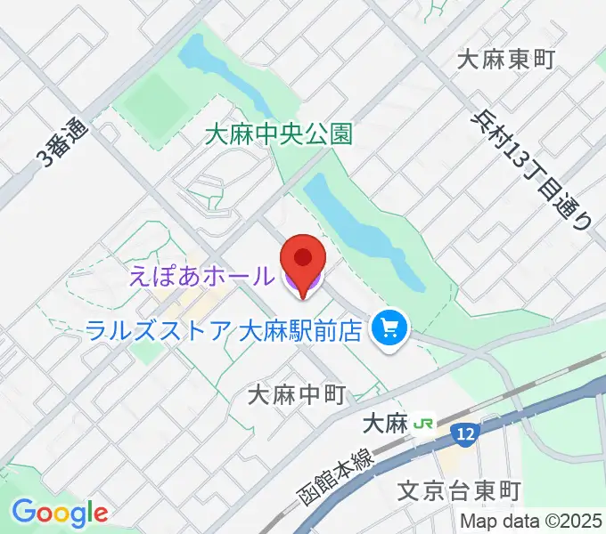 えぽあホールの地図
