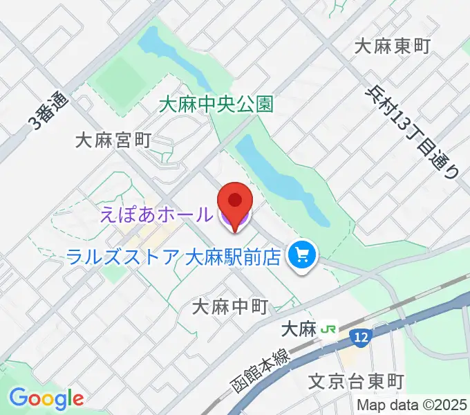 えぽあホールの地図