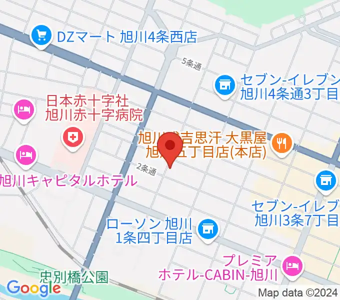 旭川アーリータイムズの地図