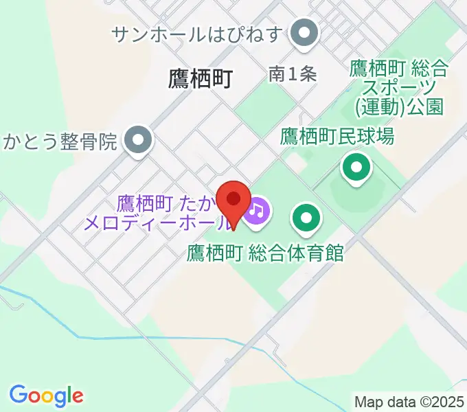 たかすメロディーホールの地図
