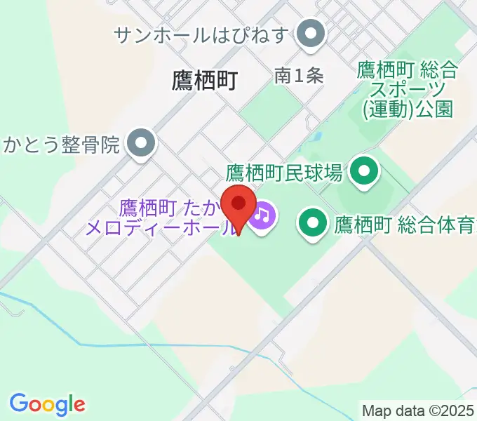 たかすメロディーホールの地図