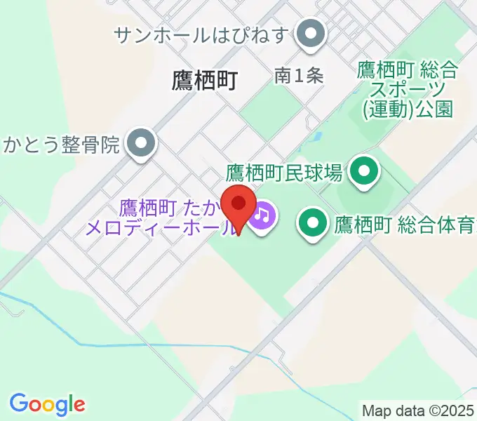 たかすメロディーホールの地図