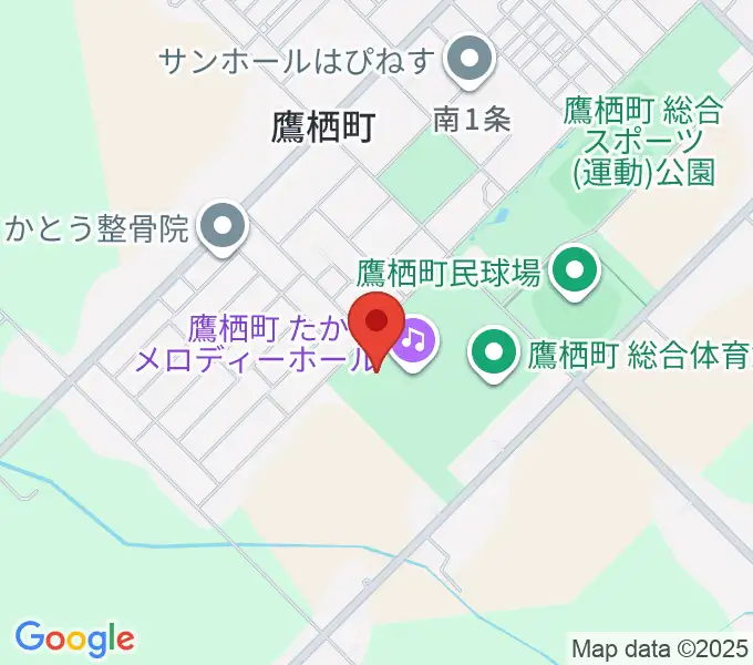 たかすメロディーホールの地図