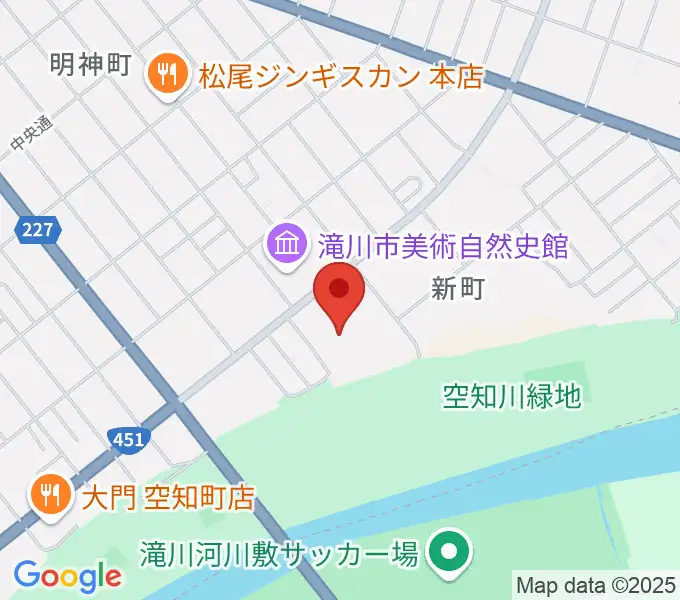 たきかわ文化センターの地図