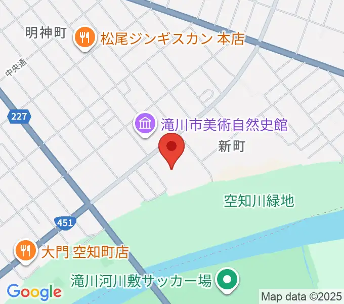 たきかわ文化センターの地図