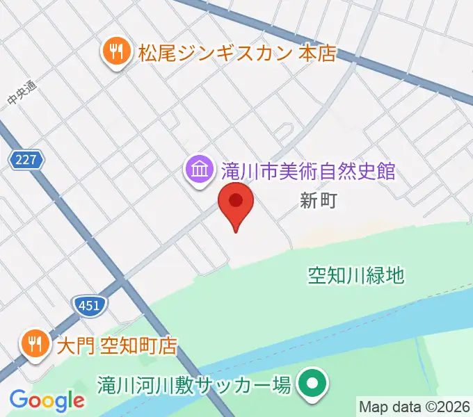 たきかわ文化センターの地図