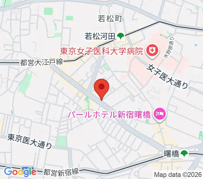 ミュージカルドッグスタジオの地図