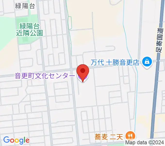 音更町文化センターの地図