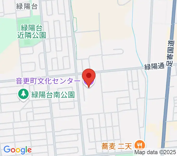 音更町文化センターの地図