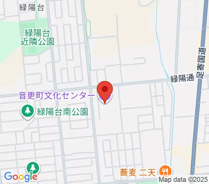 音更町文化センターの地図