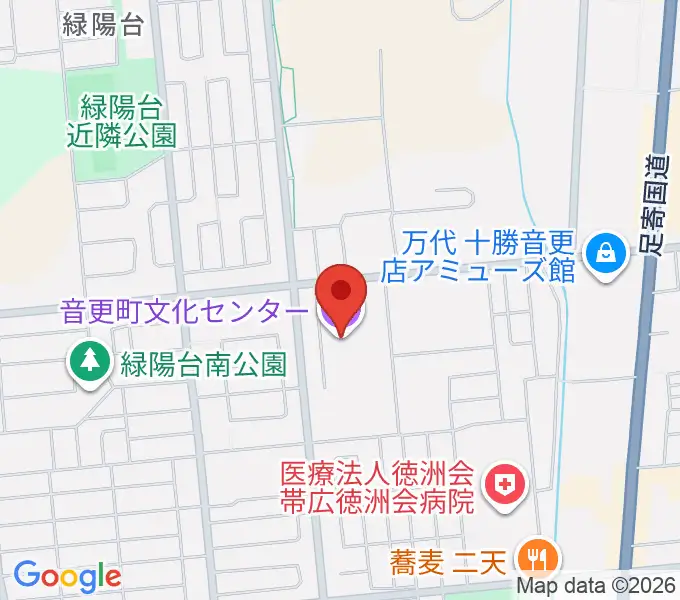 音更町文化センターの地図
