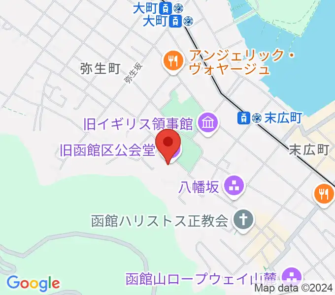 旧函館区公会堂の地図