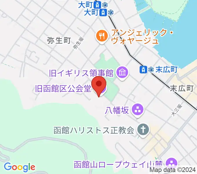 旧函館区公会堂の地図