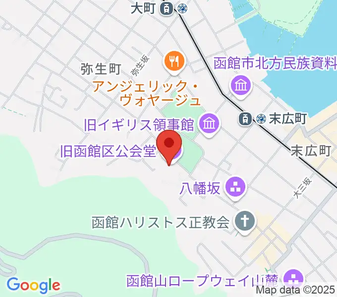 旧函館区公会堂の地図