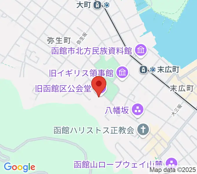 旧函館区公会堂の地図