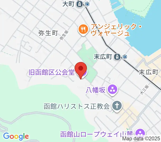 旧函館区公会堂の地図
