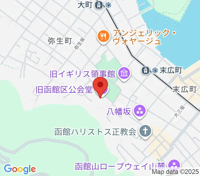 旧函館区公会堂の地図