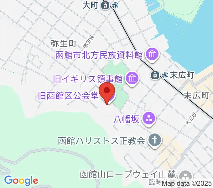 旧函館区公会堂の地図