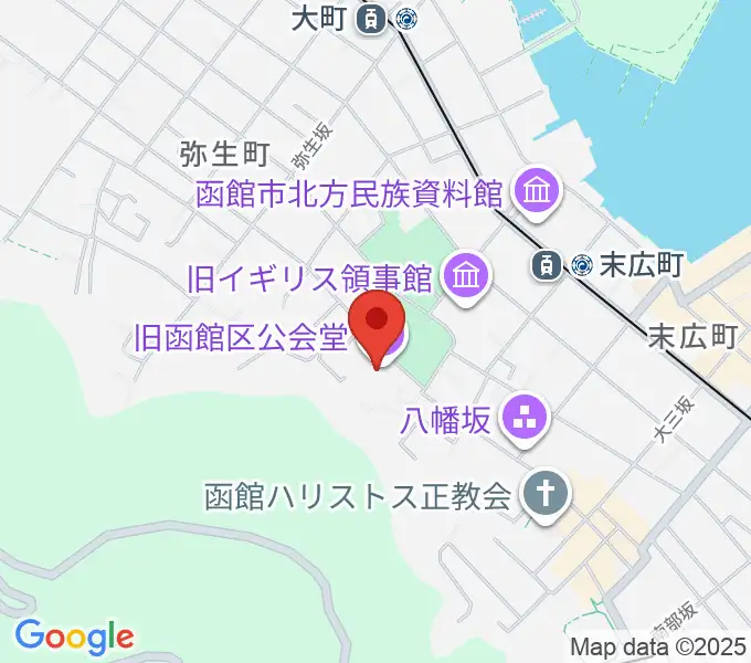 旧函館区公会堂の地図
