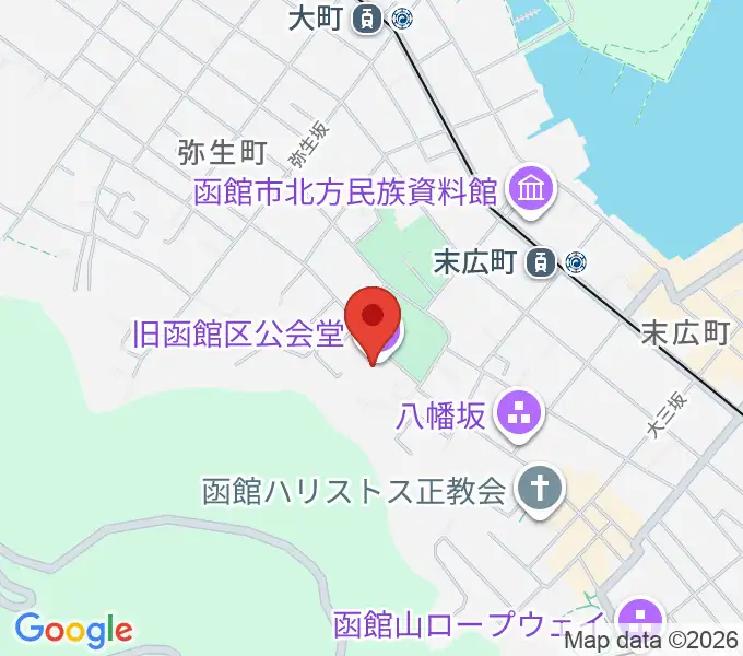 旧函館区公会堂の地図