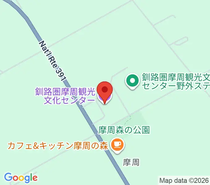 釧路圏摩周観光文化センターの地図