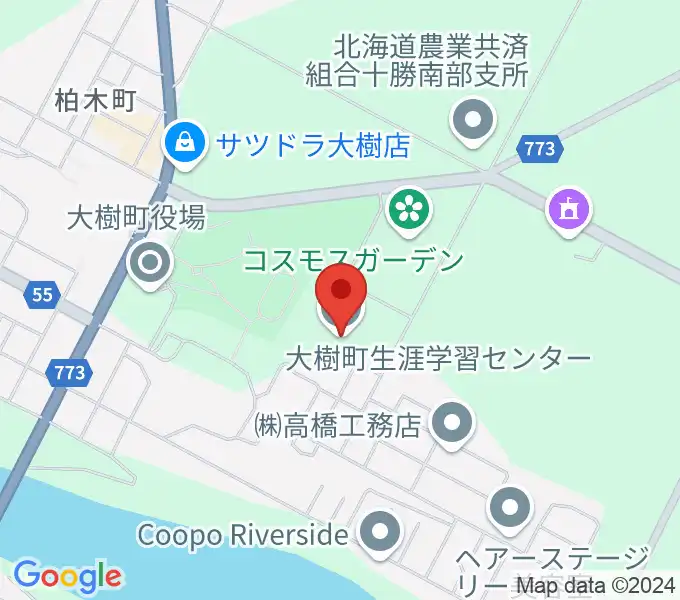 大樹町生涯学習センターの地図