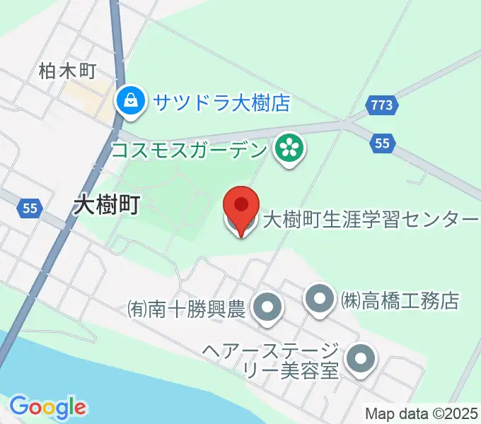 大樹町生涯学習センターの地図