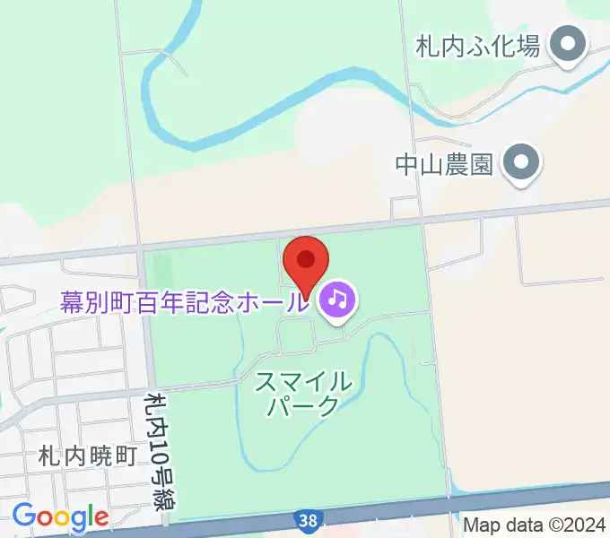 幕別町百年記念ホールの地図