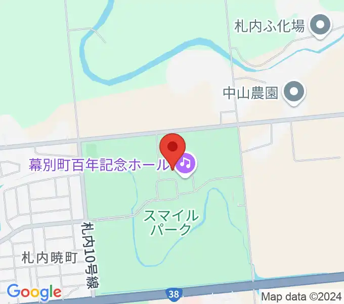 幕別町百年記念ホールの地図