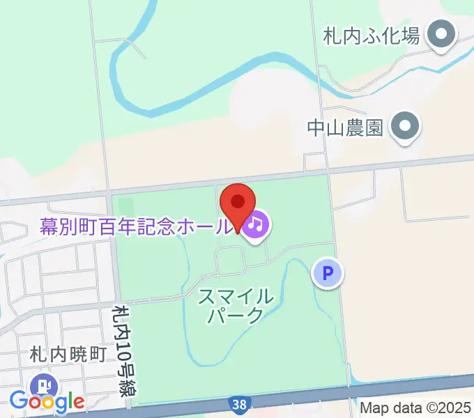 幕別町百年記念ホールの地図