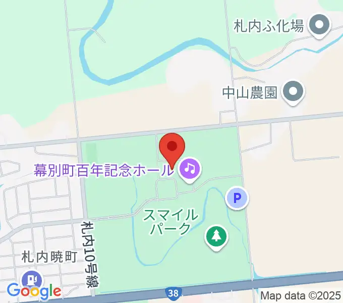 幕別町百年記念ホールの地図