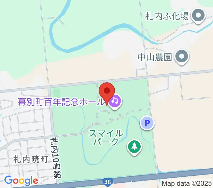 幕別町百年記念ホールの地図
