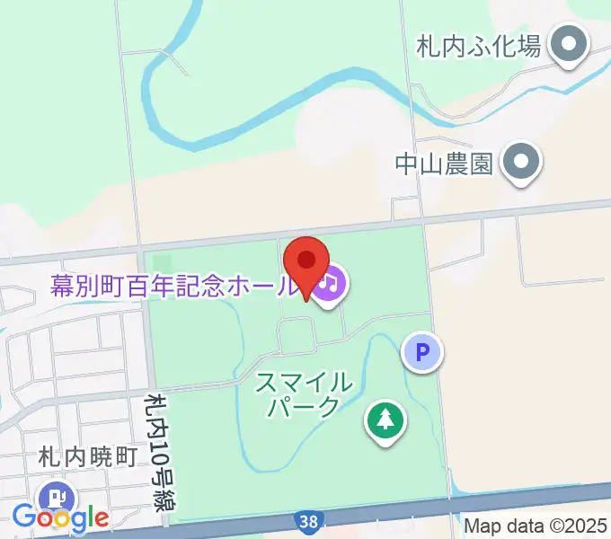 幕別町百年記念ホールの地図